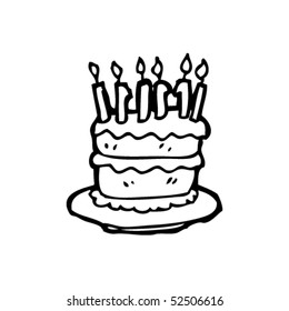 Sketch Birthday Cake Images Stock Photos Vectors Shutterstock