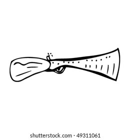 Quirky Drawing Of A Blunderbuss