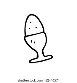 quirky drawing of a boiled egg