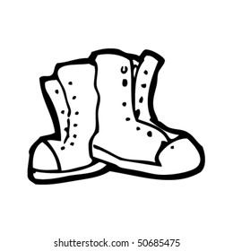 extravagante dibujo de botas