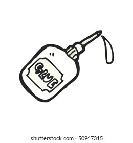 quirky drawing of a bottle of glue