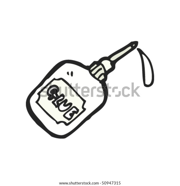 Quirky Drawing Bottle Glue Stock Vector Royalty Free 50947315