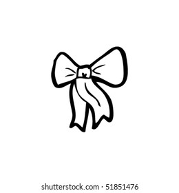 quirky drawing of a bow