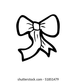 quirky drawing of a bow