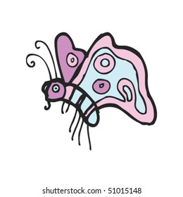 dibujo peculiar de una mariposa