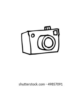 quirky drawing of a camera