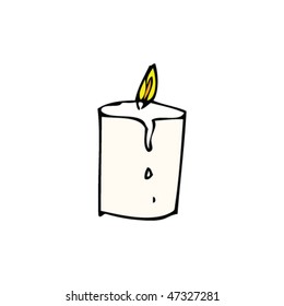 quirky drawing of a candle