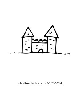 dibujo peculiar de un castillo