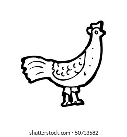 quirky drawing of a chicken