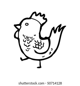 quirky drawing of a chicken