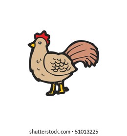 desenho peculiar de uma galinha
