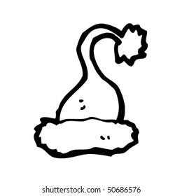 dibujo peculiar de un sombrero de navidad