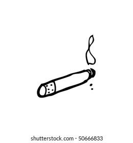 dibujo peculiar de un cigarrillo