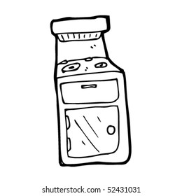 dibujo peculiar de una cocina