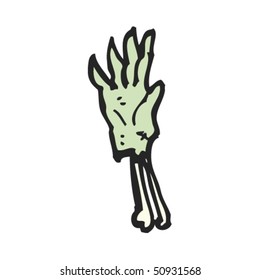 quirky drawing of a corpse hand