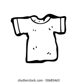 quirky drawing of a crumpled t-shirt