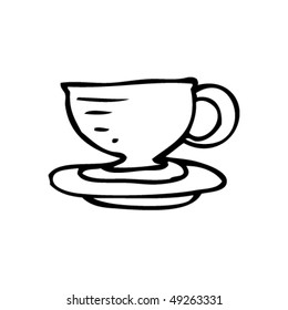 quirky drawing of a cup