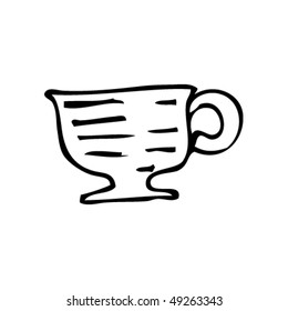 quirky drawing of a cup