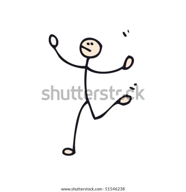 dancing stickman drawing