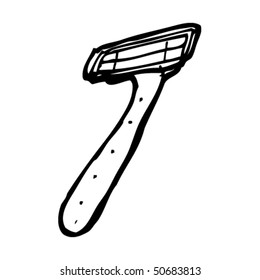 dibujo peculiar de una navaja desechable