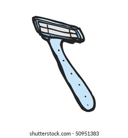 quirky drawing of disposable razor