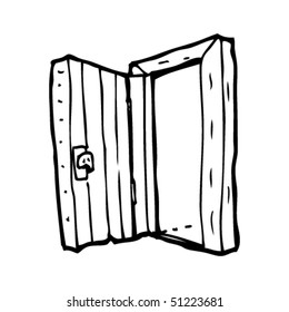 estrafalario dibujo de una puerta