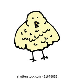 dibujo peculiar de un pájaro gordo