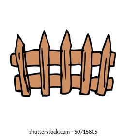 quirky drawing of a fence