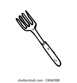 dibujo peculiar de un tenedor