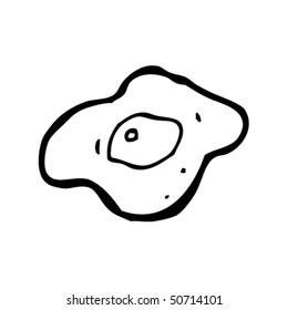 quirky drawing of a fried egg