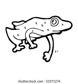 quirky drawing of a frog