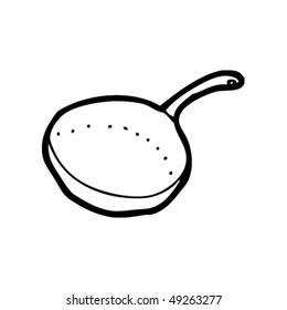 dibujo peculiar de una sartén frita