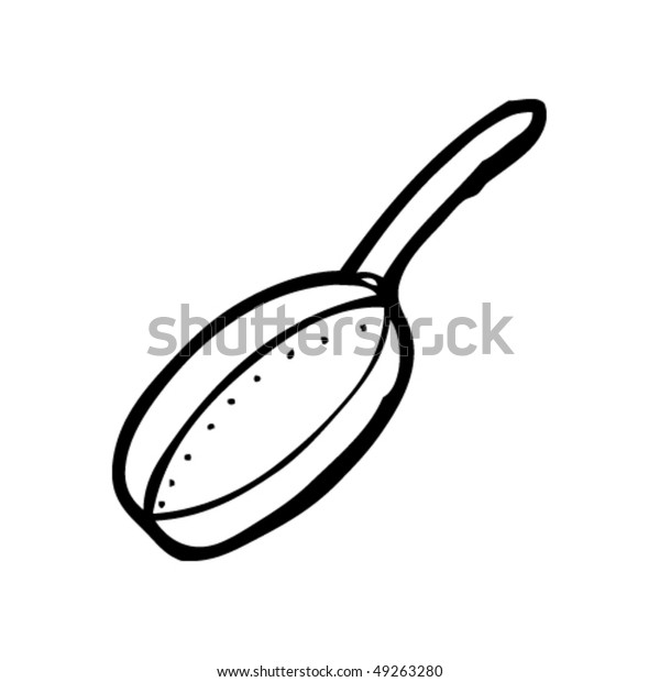 Quirky Drawing Frying Pan Stock Vector (Royalty Free) 49263280