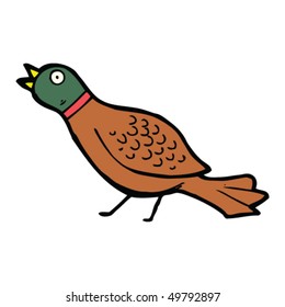 quirky drawing of a game bird