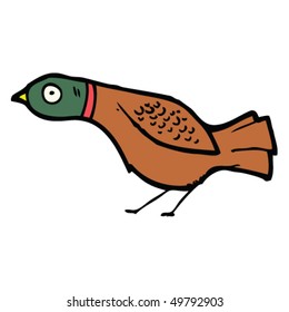 quirky drawing of a game bird