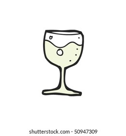 quirky drawing of a glass of wine