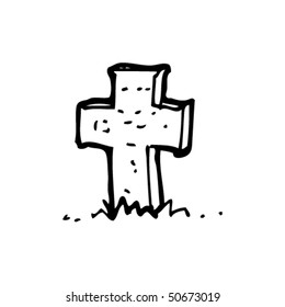 estrafalario dibujo de una tumba