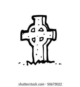 quirky drawing of a grave