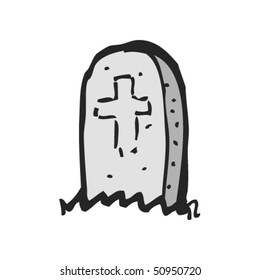 quirky drawing of a grave