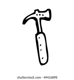 quirky drawing of a hammer