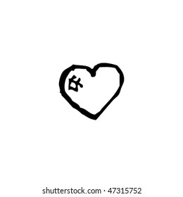 quirky drawing of a heart quirky drawing of a heart