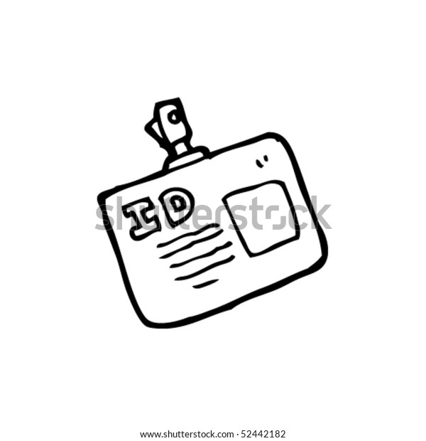 Quirky Drawing Id Badge Stock Vector (Royalty Free) 52442182