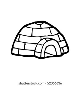 quirky drawing of an igloo