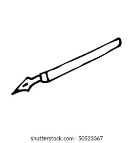 quirky drawing of an ink dipper