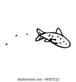 extravagante dibujo de un pez que salta