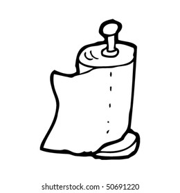 dibujo peculiar de un rollo de papel de cocina