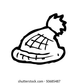 dibujo peculiar de un sombrero de punto