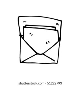 dibujo peculiar de una carta