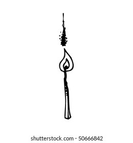 quirky drawing of a match