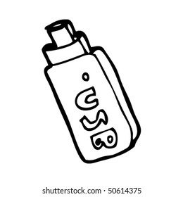 quirky drawing of a memory stick